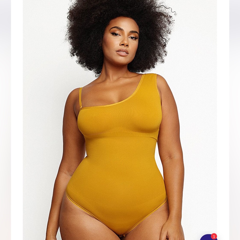 PowerConceal One Shoulder Thong Bodysuit Size L
